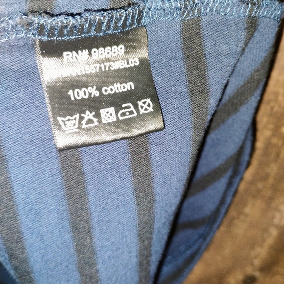 Todd Snyder Striped Men's Short Sleeve Pocket Shirt Black Blue XXL - Picture 5 of 6